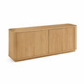 Buffet en bois de bambou rainuré 180x40x75 cm