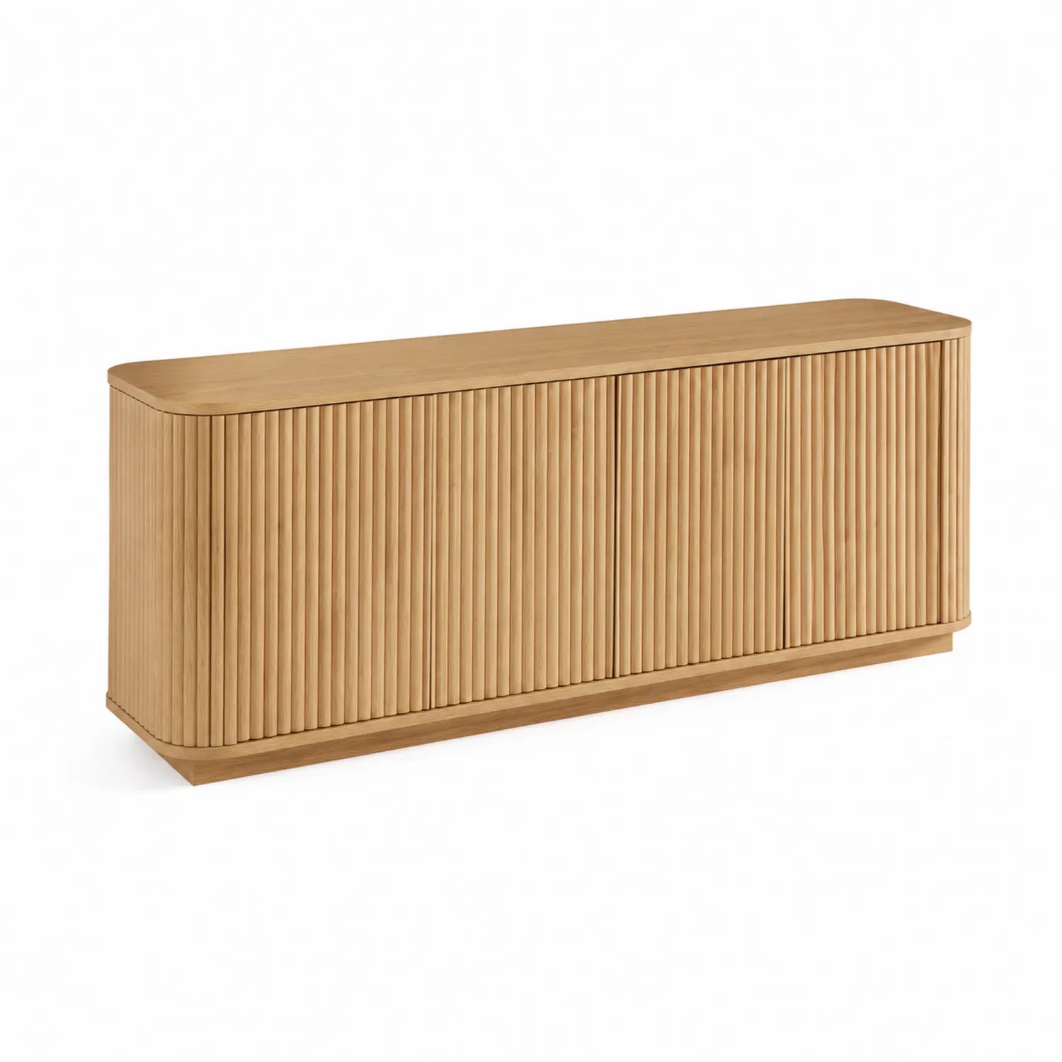 Buffet en bois de bambou rainuré 180x40x75 cm