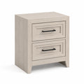 Table de chevet avec 2 tiroirs en bois clair