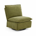 Fauteuil pivotant en tissu polyester vert