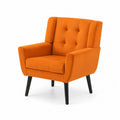 Fauteuil en velours avec pieds en bois Noir