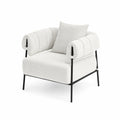 Fauteuil en velours côtelé avec cadre en métal