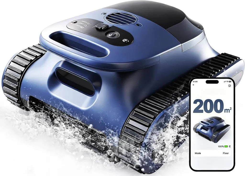 Robot Piscine sans Fil EVERCROSS BOT avec IA, Débit 18.1 m³/h, Double Filtre, Étanchéité IPX8