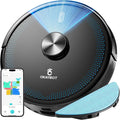 Aspirateur Robot 2 en 1 avec Laveur, 4000Pa, Navigation LiDAR, Cartographie 3D, 120min, Compatible Alexa/APP/WiFi, Efficace pour Poils d'Animaux et Sols Durs