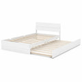 Lit gigogne en bois blanc 200x160 cm
