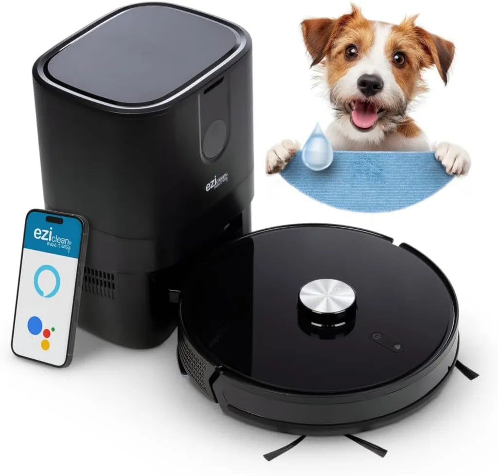 Aspirateur Robot Laveur Intelligent EZICLEAN® I-Bot Z7 avec Navigation Laser et Base Automatique