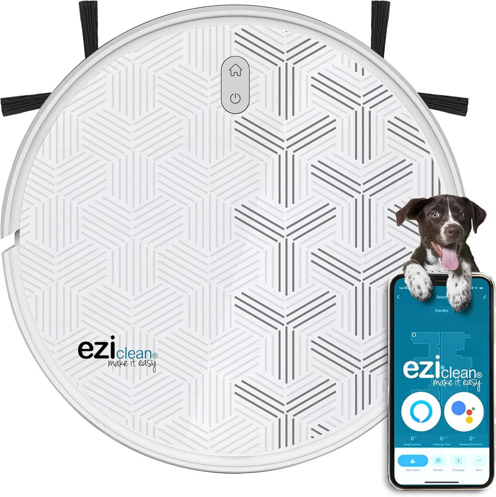 Robot aspirateur connecté EZICLEAN Xpert Animal S200 - Blanc, spécial animaux