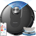 Proscenic Q8 Robot Aspirateur avec Navigation Avancée, 6000Pa, 200 Minutes d'Autonomie, Cartographie Multi-Niveaux, Contrôle App et Compatibilité Alexa Siri