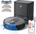 Aspirateur Robot Proscenic Q8 Max avec Station de Vidange, 6000Pa Puissance, Navigation Lidar, App/Commandes Vocales, 200 min Autonomie, Idéal pour Tous les Sols