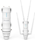WAVLINK AC1200 Répéteur WiFi Extérieur Puissant, Dual-Band 2.4+5GHz, 4 Antennes, Support PoE, Ports WAN/LAN Gigabit