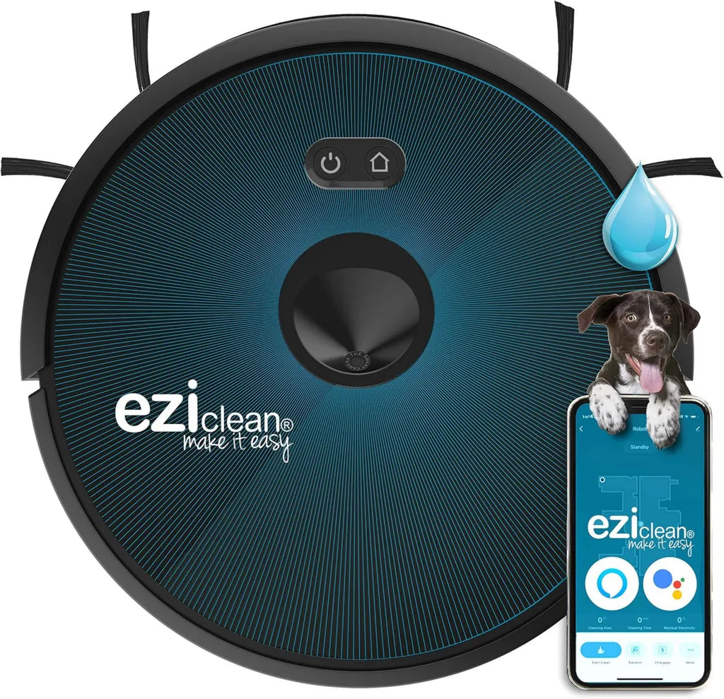 Aspirateur robot connecté Eziclean Aqua Connect X650 avec fonction lavage