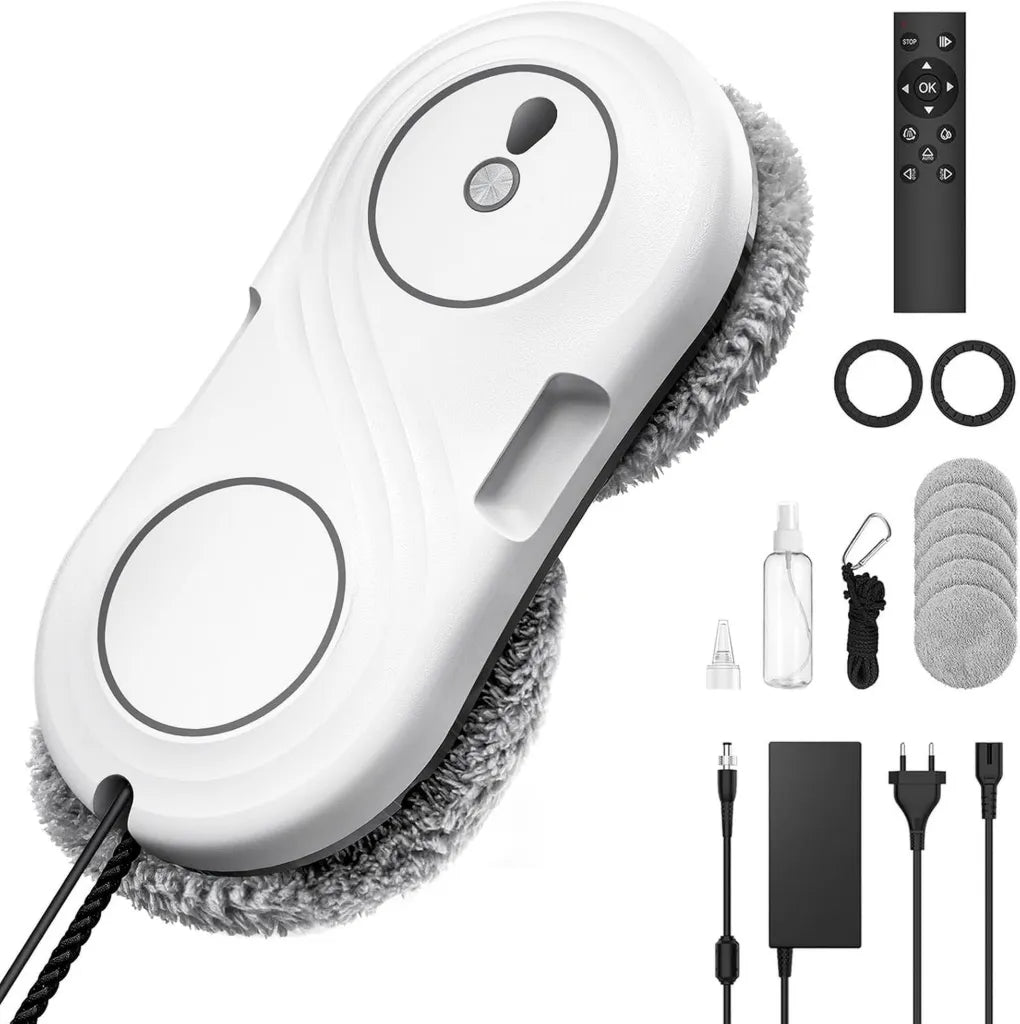 Nettoyeur de Vitres Électrique Automatique, 7000 Pa, Technologie à Double Hélice, Design Ultra-Fin 63 mm, Modèle WD12D