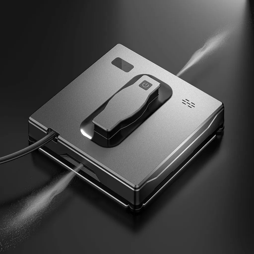 Robot Nettoyeur de Vitres avec Pulvérisation Automatique, Navigation Intelligente et Détection des Bords, 3 Modes de Nettoyage