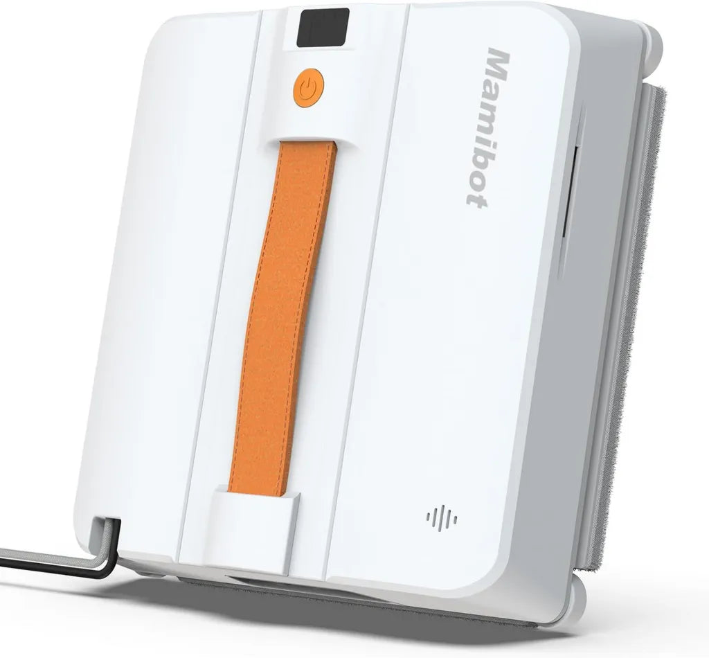 Robot lave-vitres Mamibot W120-DP, 3200 Pa, 10 modes, pulvérisation 4 buses, détection bordures, télécommande et app (Orange)