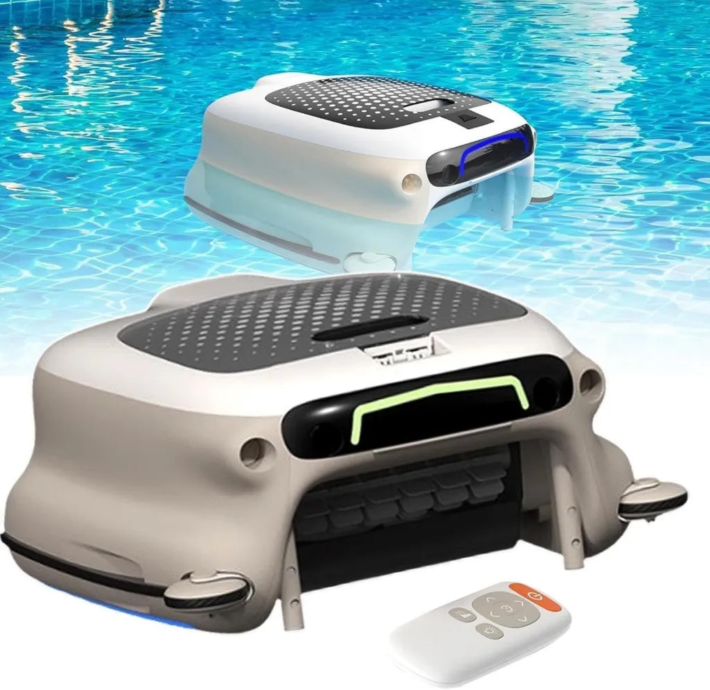 Robot nettoyeur de piscine sans fil avec télécommande, capacité 10L, batterie 7800 mAh, moteur résistant au sel, pour 2000m²