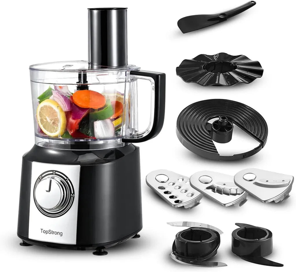 Robot Culinaire 6-en-1 TopStrong, 2L, 800W, Hachoir et Mixeur Multifonction