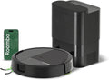 Aspirateur Robot 2 en 1 iRobot Roomba 115 avec Base de Vidange Automatique - Aspiration Puissante 15KPa - Brosse Latérale Étendue - Lingette de Lavage Déportée - Navigation LiDAR - Noir