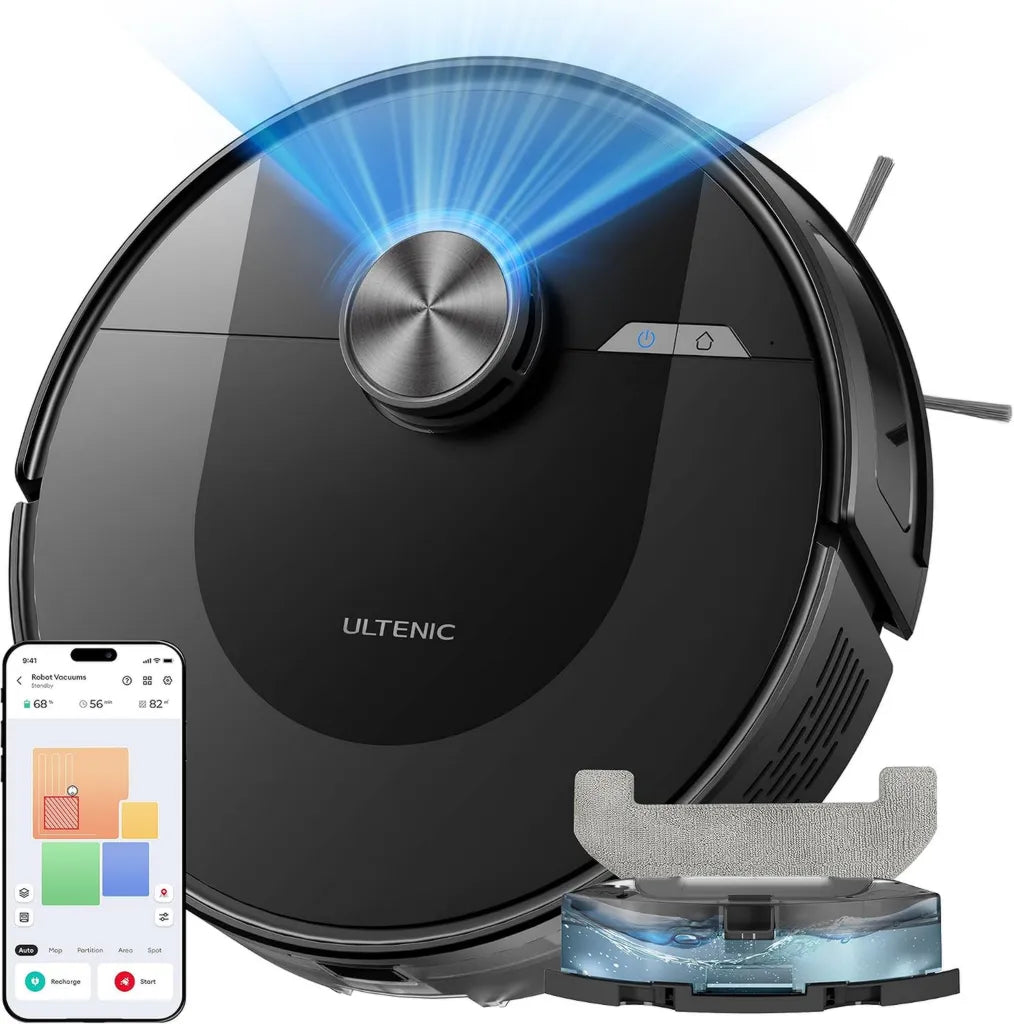 Aspirateur Robot Ultenic 6000Pa, Connecté Alexa/APP, Ultra Mince et Silencieux