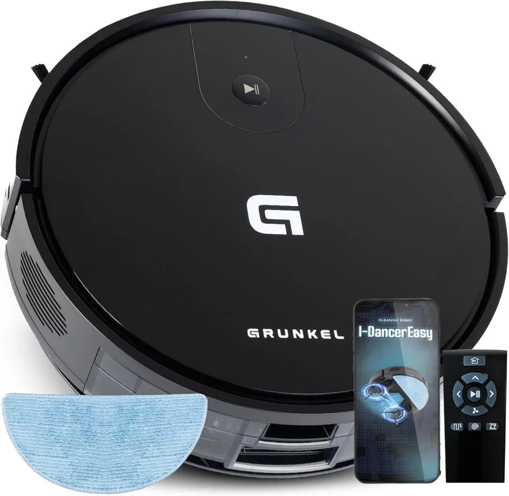 Aspirateur Robot Grunkel I-DANCEREASY avec Technologie Avancée, Puissance 21-30 kPa, Moteur 35W, Autonomie 120 Min