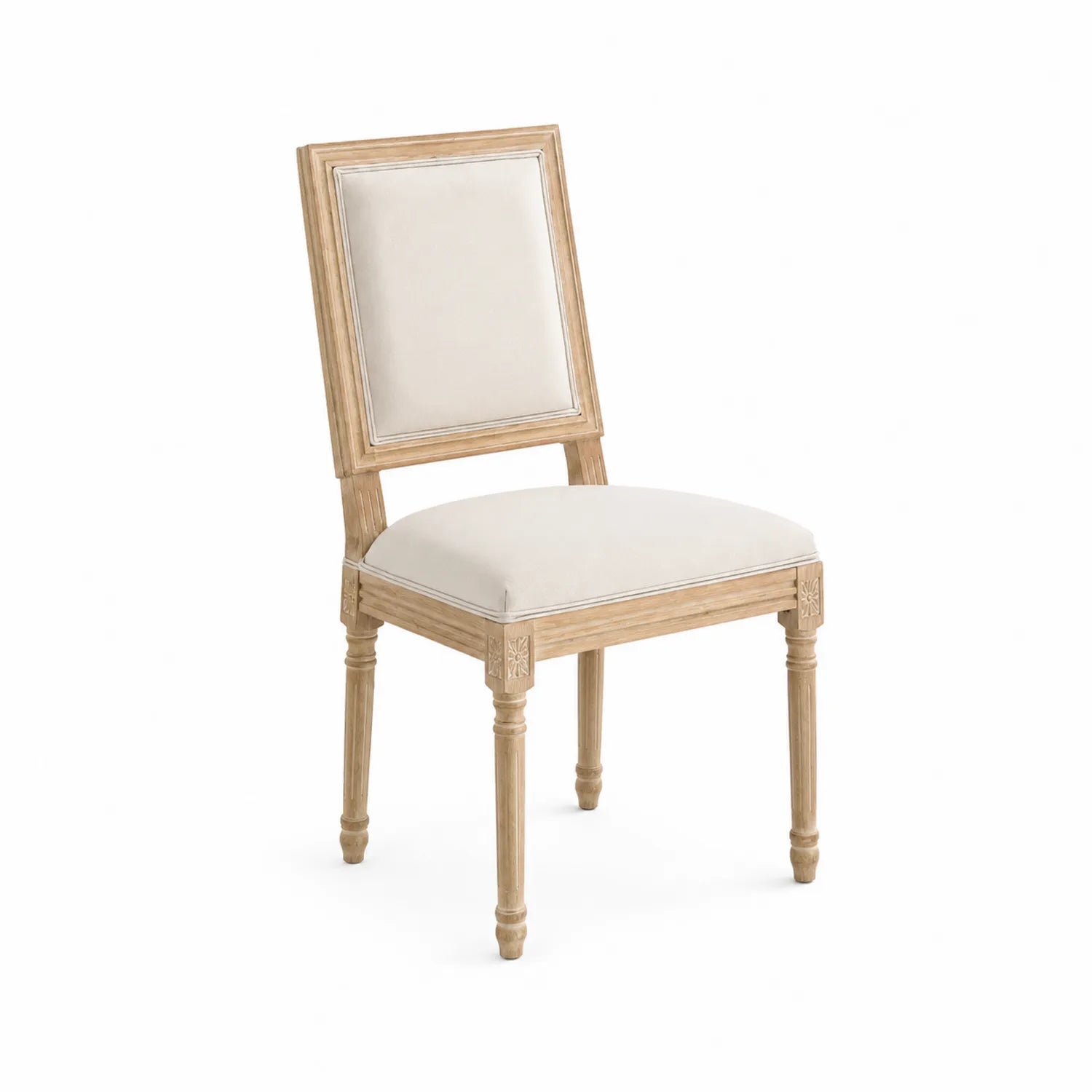 Chaise en bois de chêne avec assise et dossier en polyester