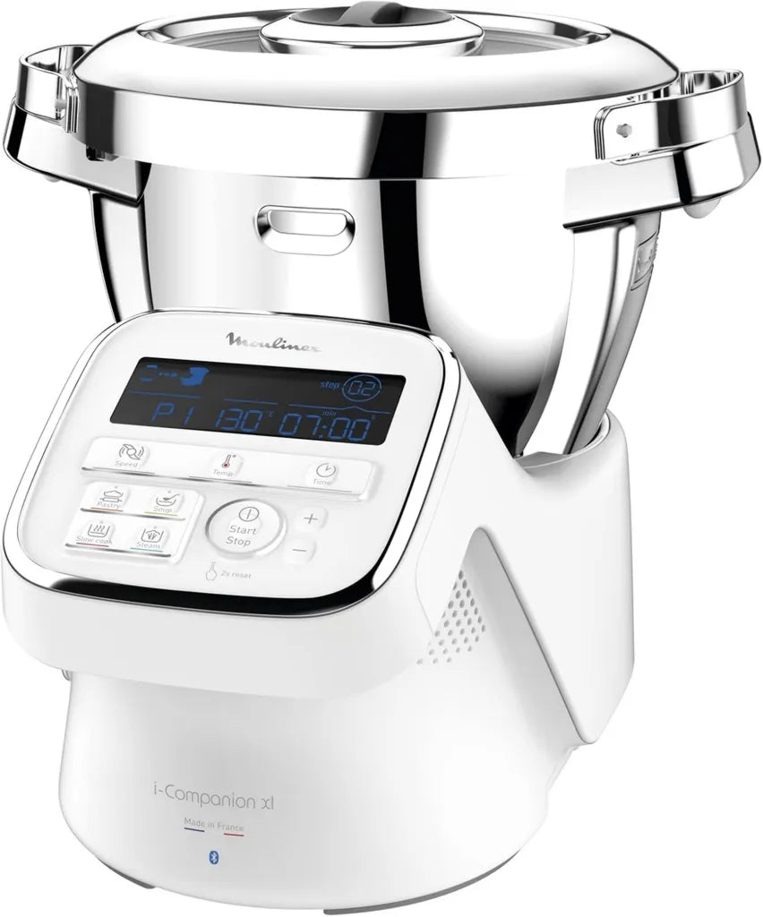 Moulinex I-Companion Robot culinaire connecté 14 fonctions 10 personnes XL Blanc Made in France