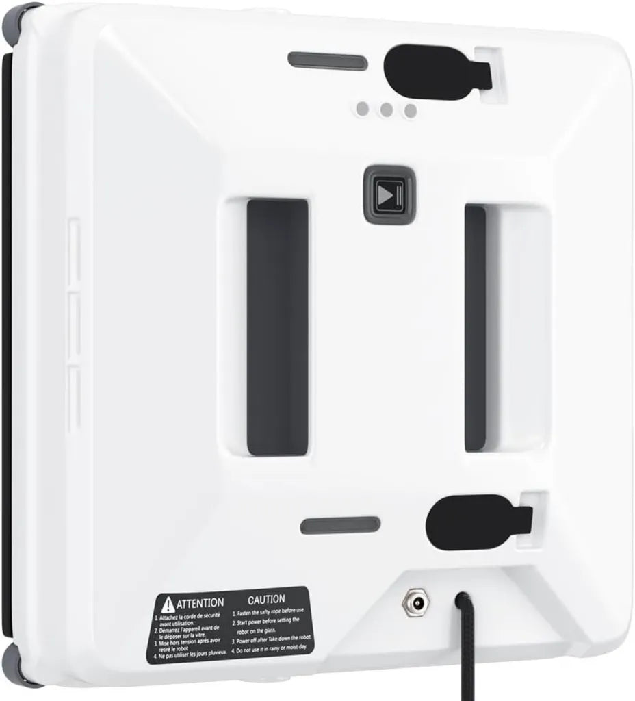 Robot nettoyeur de vitres intelligent 3000 Pa avec détection des bords et réservoir double - Télécommande incluse, idéal pour surfaces vitrées