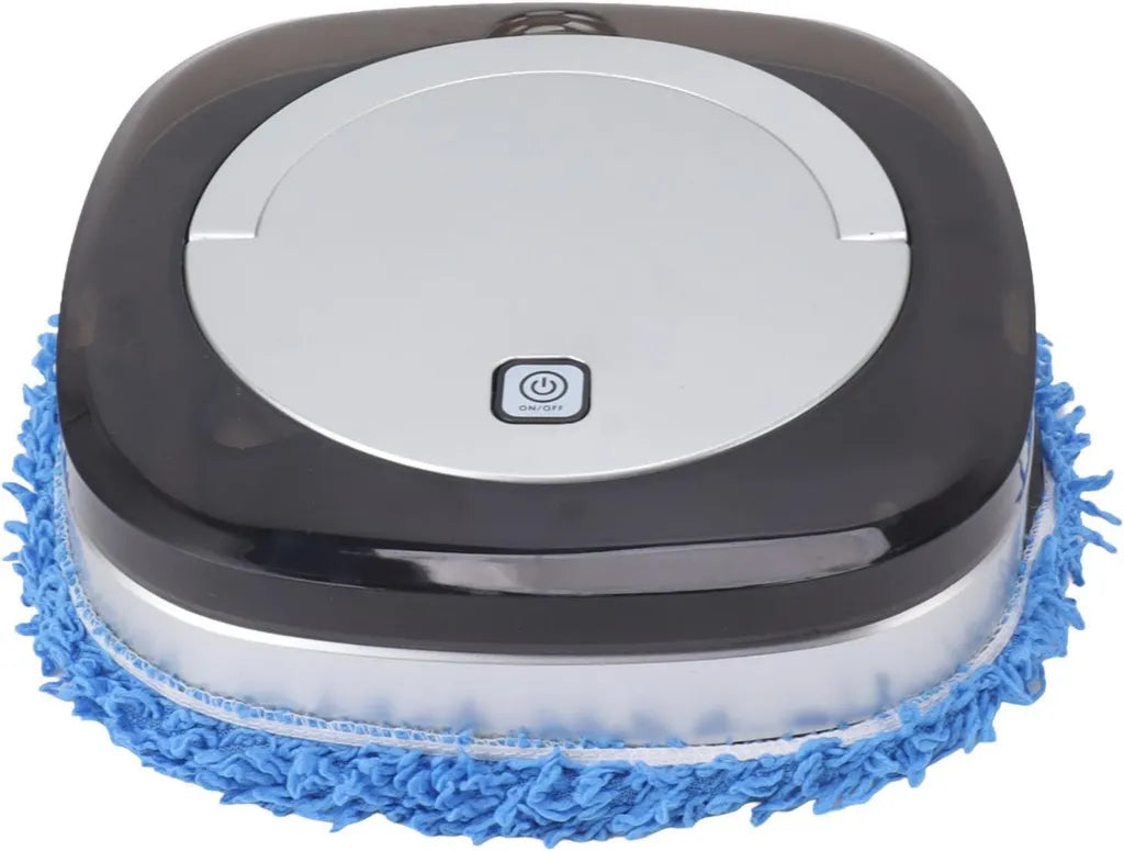 Aspirateur Robot Intelligent avec Réservoir et Balai pour Sols Durs et Poils d'Animaux - Argent