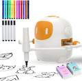 Robot de Dessin pour Enfants avec 150 Cartes et 17 Stylos Magiques, Cadeau Idéal pour Garçons et Filles (Jaune)