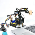 Kit Robotique 4DOF KEYESTUDIO avec Tutoriel, Suivi de Ligne, Capteur Ultrasonique, Contrôle par Application Smartphone pour Arduino IDE