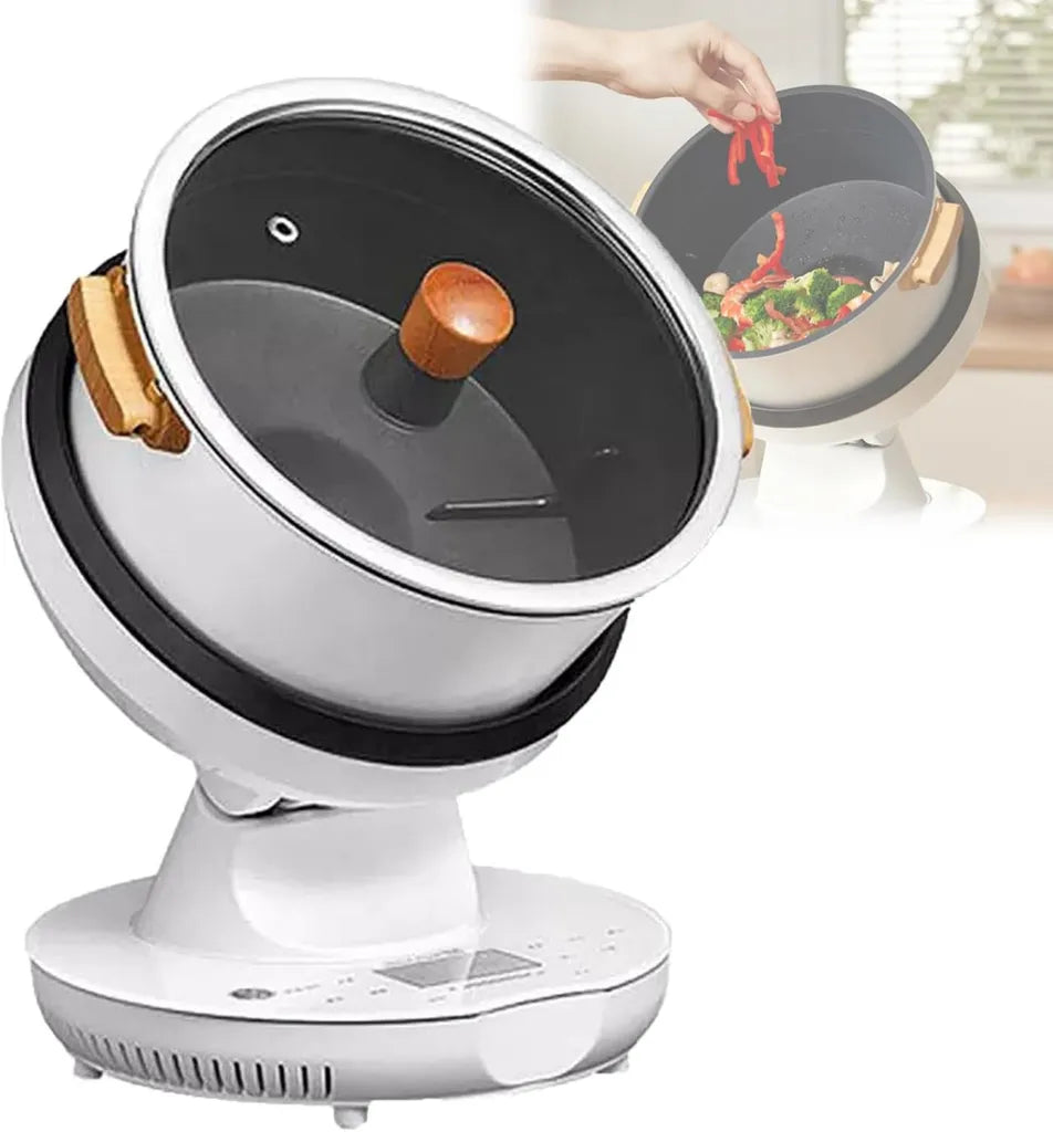 Robot de Cuisine Intelligente 8L, Cuisson Automatique avec Chauffage 3D et 7 Programmes, Commande Vocale, pour Maison et Commerce
