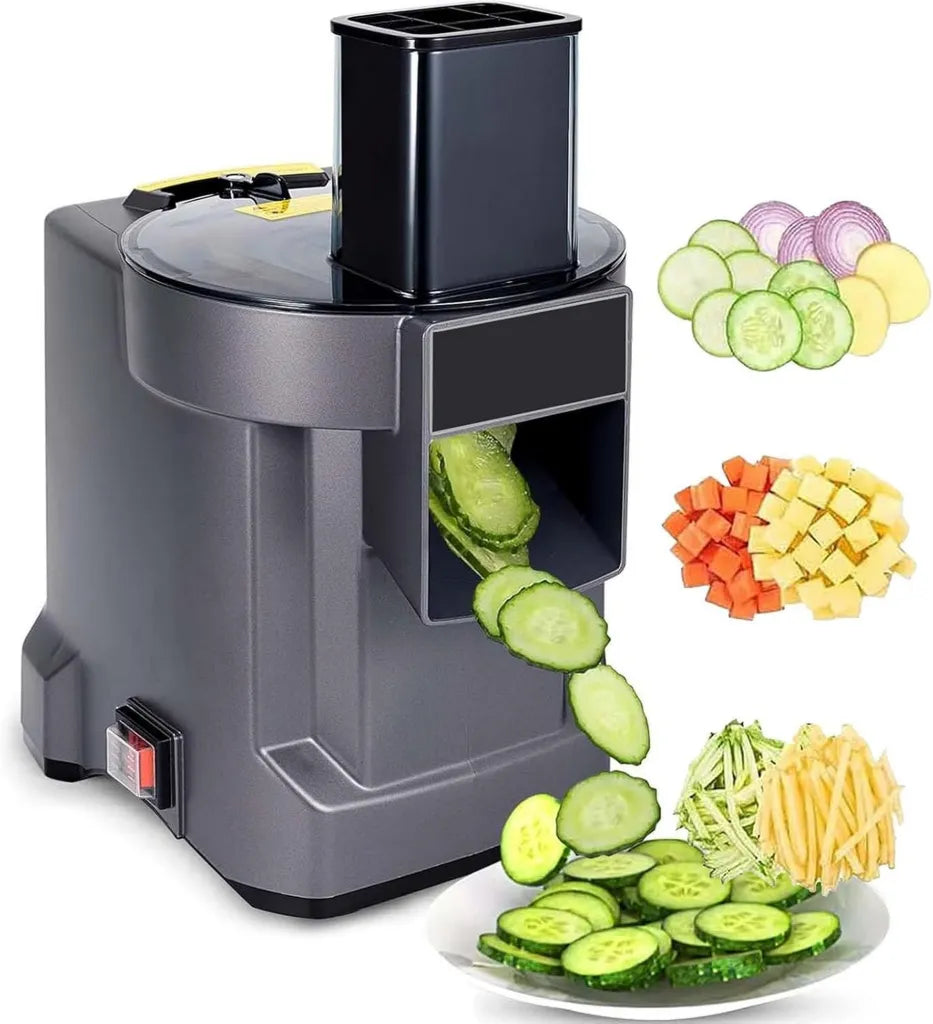 Robot Coupe-Légumes Multifonction 3-en-1 avec Lames Inox Automatiques