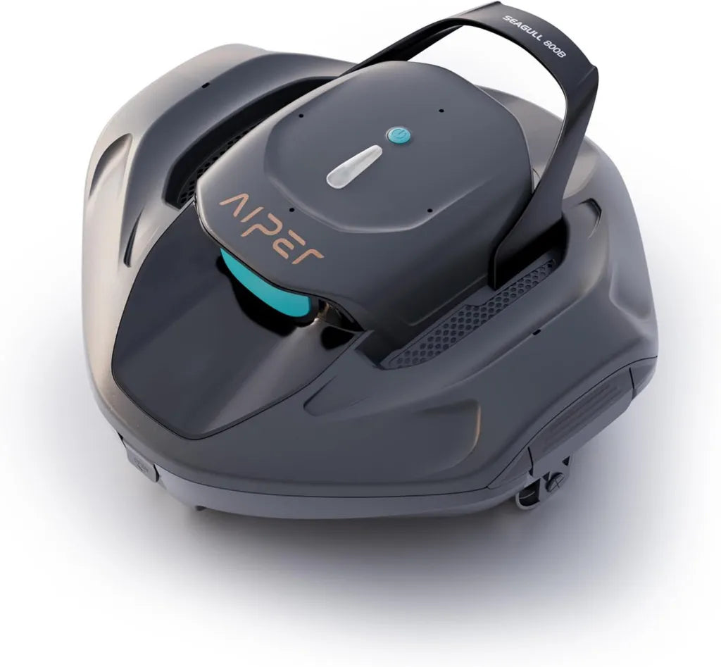 Robot Aspirateur Piscine AIPER Seagull 800B Sans Fil, Autonomie 90 min, LED et Aspiration Puissante, Piscines Hors-Sol 80 m²