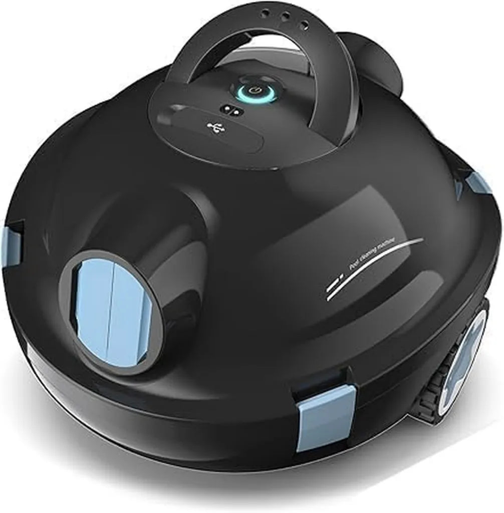 Nettoyeur de Piscine Sans Fil Y10 - Robot Automatique Puissant, 120 min d'Autonomie, Arrêt Automatique, Pour Bassins Enterrés & Plats 100 m² (Noir)