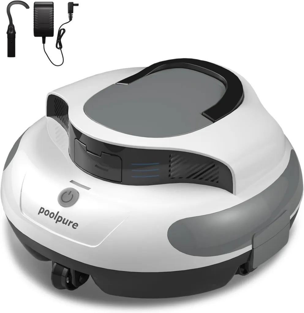 Aspirateur Robot Piscine sans Fil 100 min 5000mAh pour Tous Types de Piscines