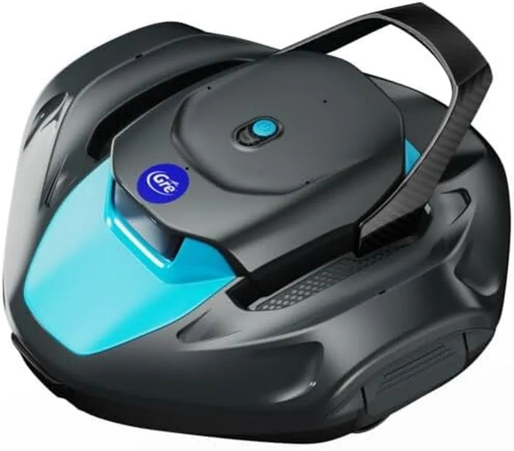 Robot Piscine Électrique Gre RBG90 - Nettoyage Autonome pour Piscines Hors-Sol jusqu'à 80 m², Batterie Longue Durée, Capacité 2 L