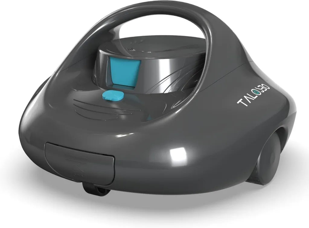Robot Piscine Autonome Pleco, Nettoyage Efficace 130 Min, Recharge Rapide 2,5h, Pour Piscines Plates Jusqu'à 80 m²