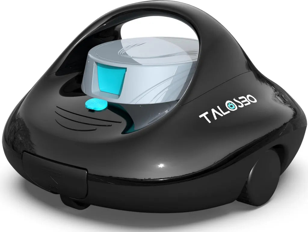 Robot de Piscine Sans Fil Pleco, 130 Min d'Autonomie, Recharge Rapide 2,5h, Double Moteur, Pour Piscines Hors Sol 80 m²