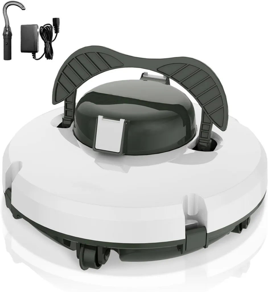 Robot de Nettoyage Piscine sans Fil S1 2026, Efficace pour Piscines Hors-Sol jusqu'à 120 m², Autonomie 130 Min, Compatible Pentes de 18°, Vidange Facile, Stationnement Automatique