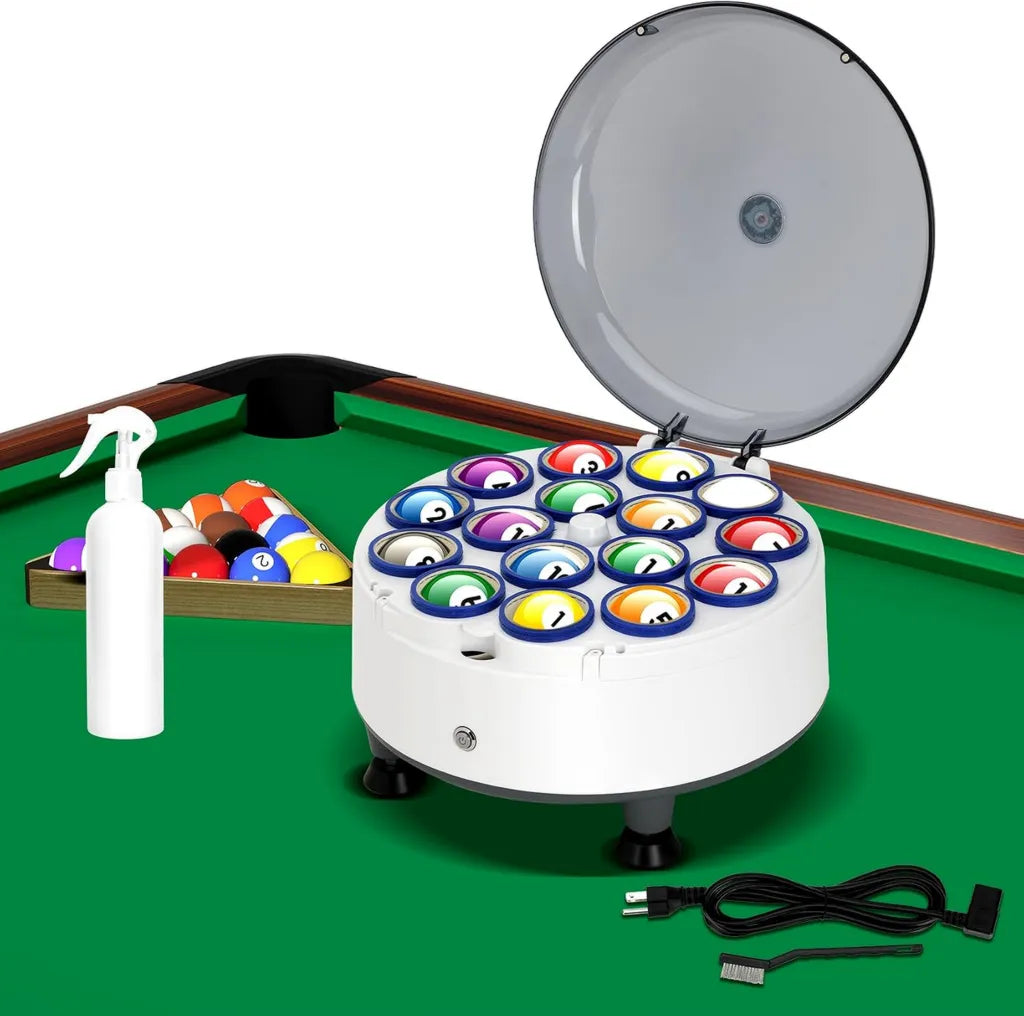 Appareil professionnel de nettoyage et polissage pour boules de billard et snooker, capacité 16 boules, usage britannique et américain, 110 V