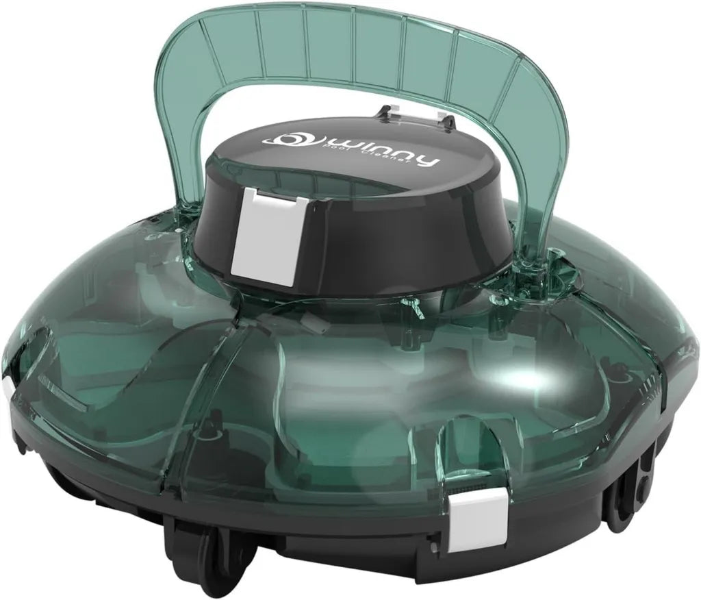 Robot Nettoyeur de Piscine Sans Fil Winny 200, Autonomie 75 Min, Filtration Double, Pour Piscines Hors-Sol Jusqu'à 60m²