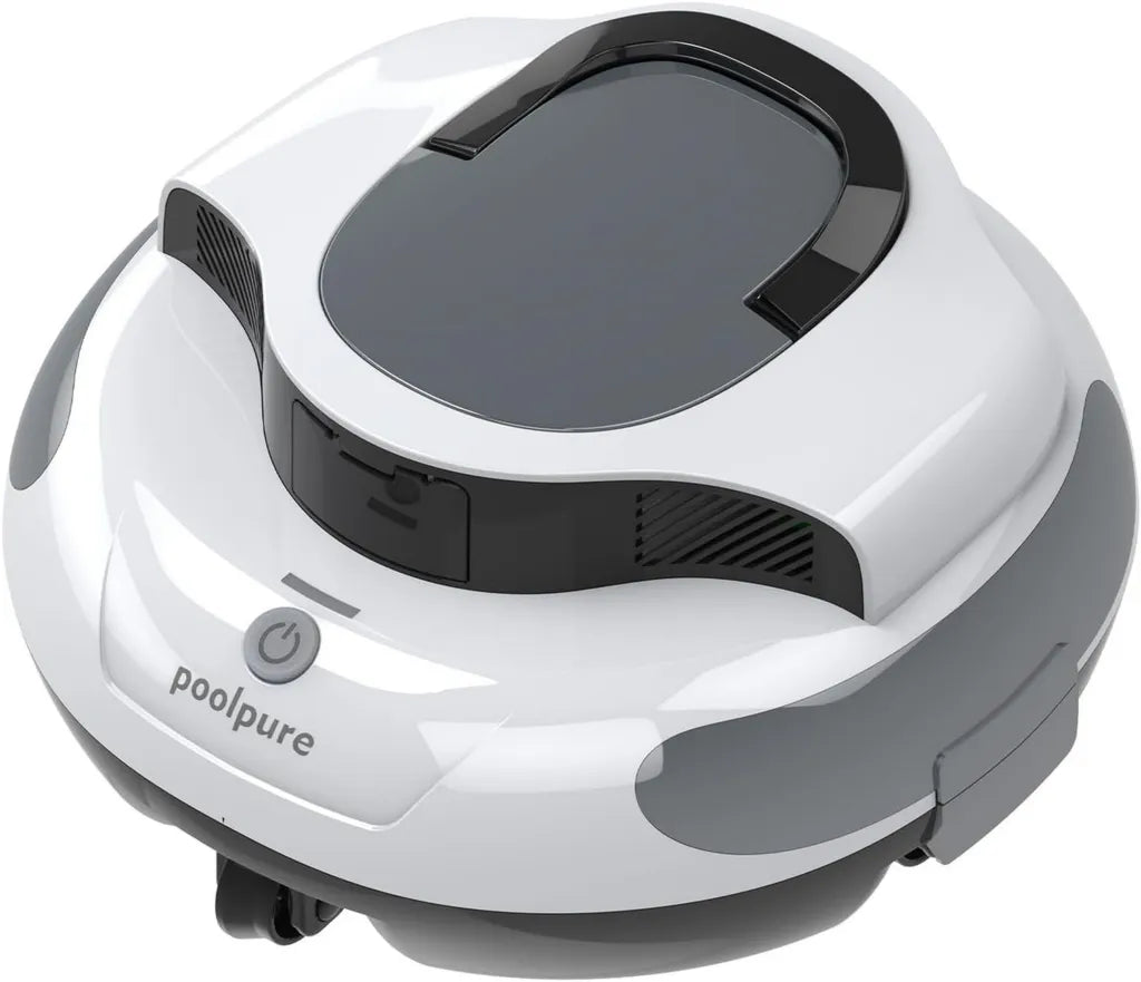 Aspirateur Piscine Automatique POOLPURE - Jusqu'à 10,7 m, Double Moteur 35 W, 110 Min d'Autonomie, Batterie 4500 mAh, Élimination Débris