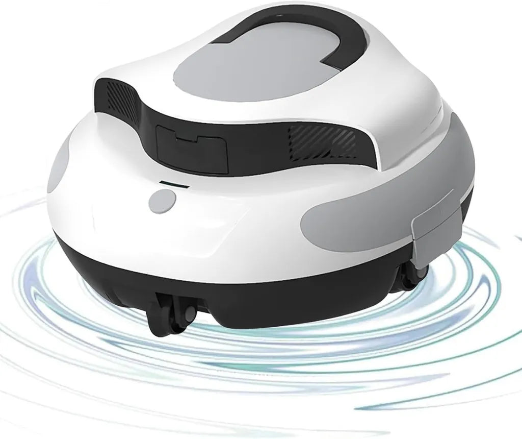 Aspirateur Automatique sans Fil pour Piscine, 100min d'Autonomie, Batterie 5000mAh, Convient aux Piscines Hors Sol et Enterrées, Surface jusqu'à 90m²