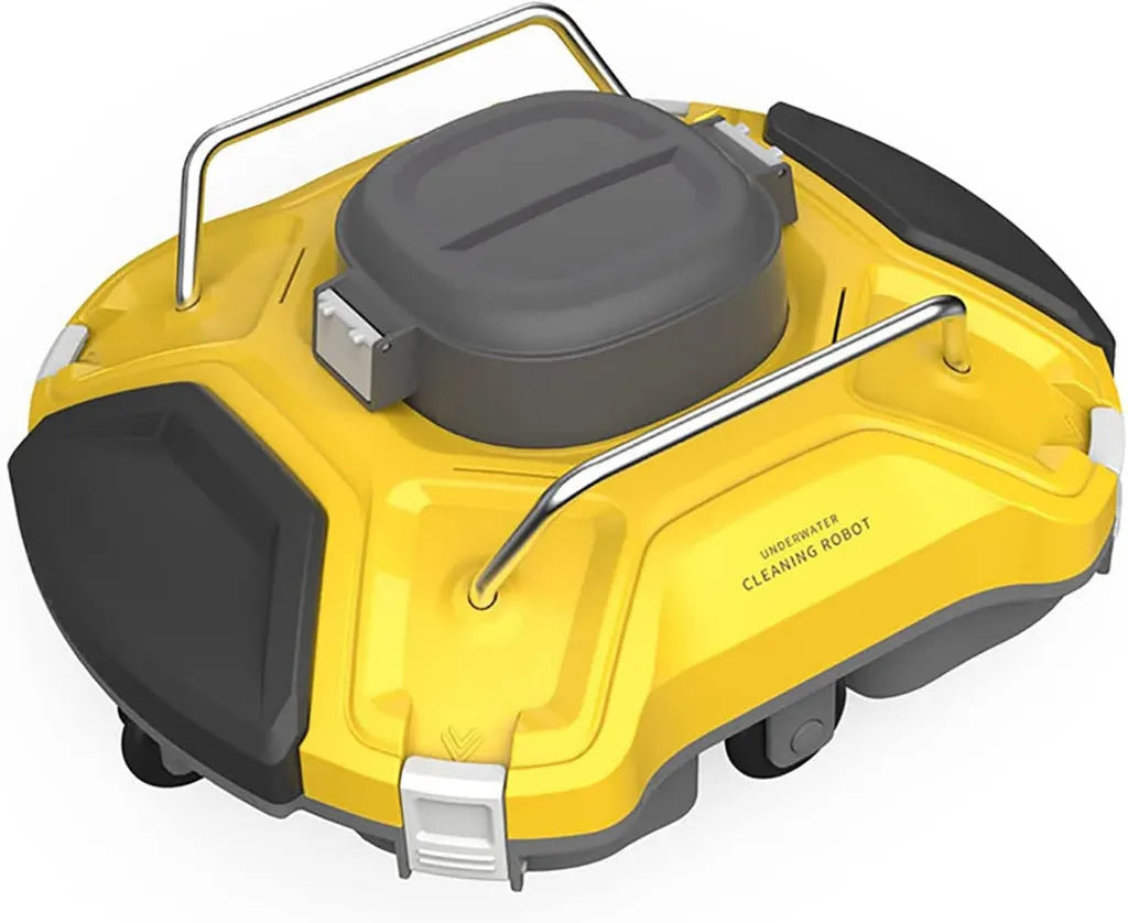 Robot nettoyeur de piscine sans fil, autonomie 110 min, surface max 730 m², idéal piscines hors sol, batterie rechargeable