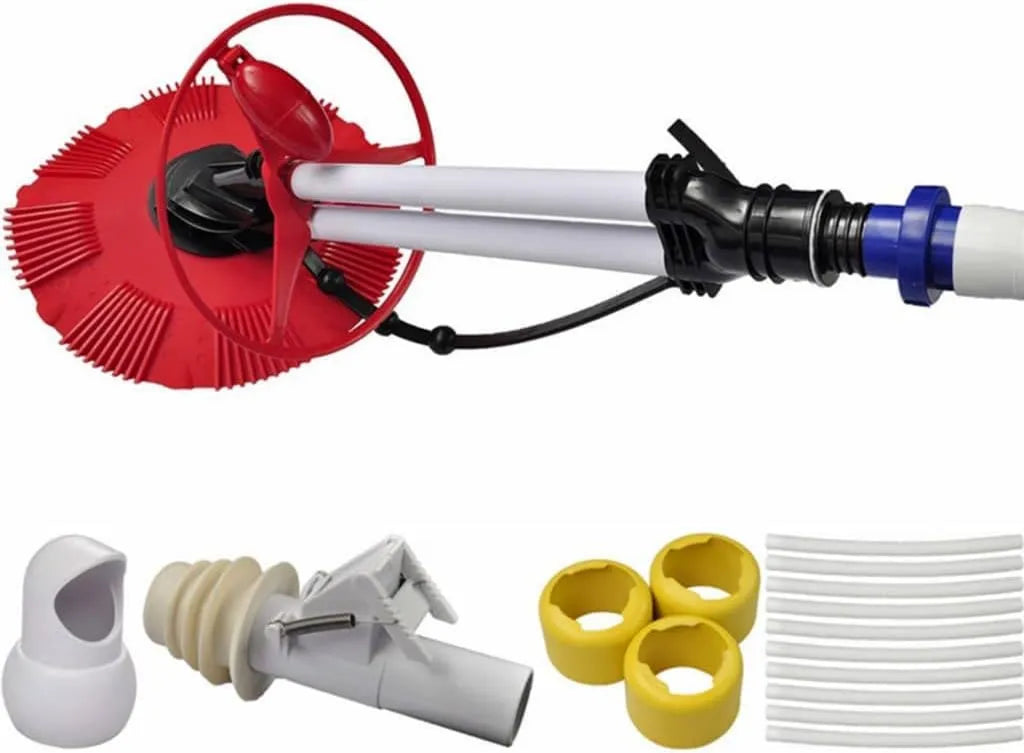 Robot de Nettoyage Piscine Automatique, Forte Aspiration pour Fond et Parois, Adapté aux Bassins Enterrés et Hors-Sol, Maintenance Facile du Liner et Débris