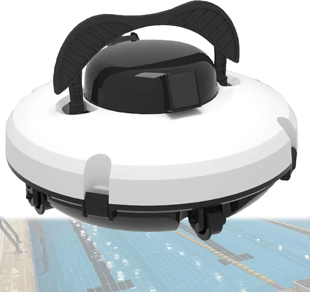 Robot Aspirateur de Piscine sans Fil, Nettoyeur Automatique pour Piscines Enterrées et Hors Sol