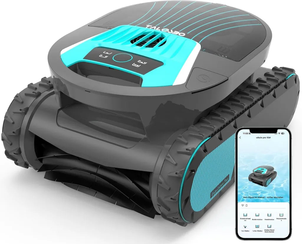 Aspirateur Piscine Intelligent Sans Fil, Nettoyage 7 Modes, Autonomie 210 Min, Contrôle par Application, Pour Piscines Jusqu'à 200㎡