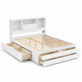 Lit plateforme MDF avec rangement et tête de lit