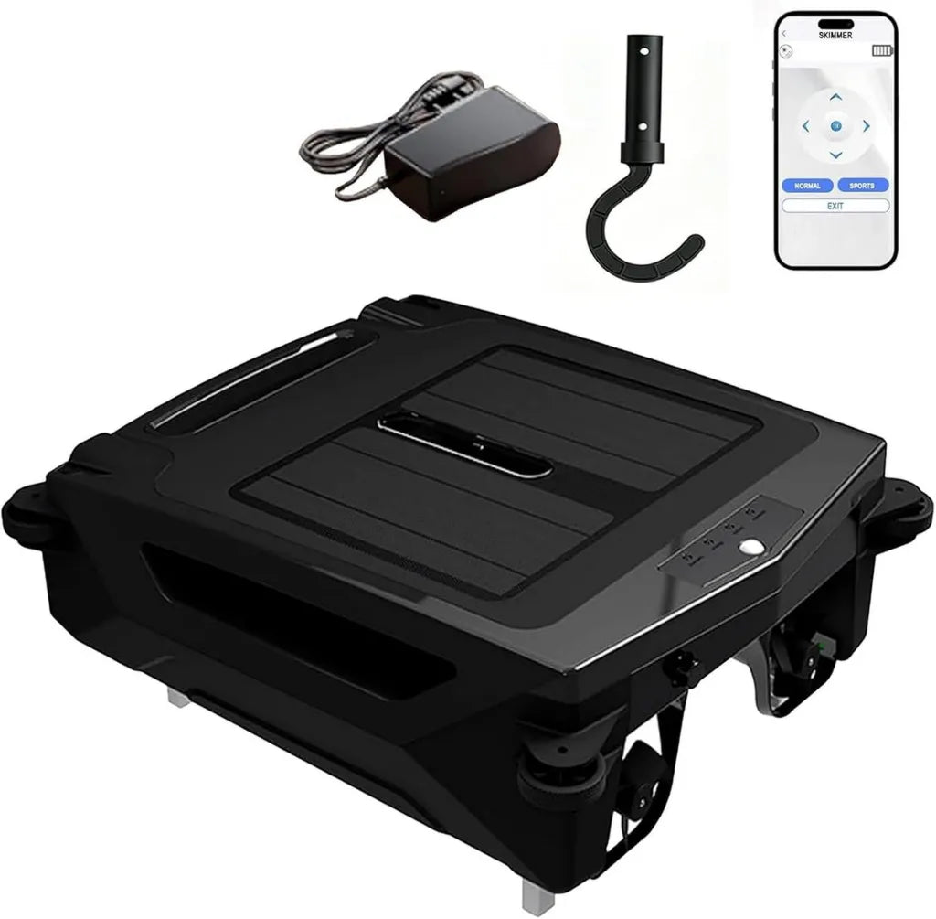 Robot Nettoyeur de Piscine Solaire sans Fil - Contrôle via Application, Fonctionnement Continu, Double Charge, Détection d'Obstacles