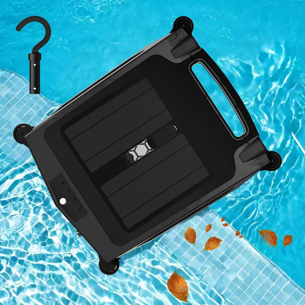 Robot Nettoyeur de Piscine à Énergie Solaire et Batterie - 18h d'Autonomie, Double Vitesse avec Rotation Automatique