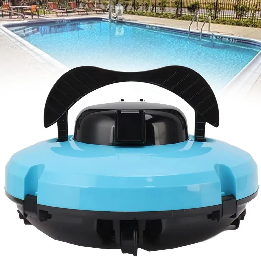 Aspirateur de Piscine Automatique avec Capacité d'Escalade, Filtres Ultra-Fins, 120 minutes d'Autonomie, Blanc